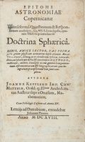 Epitome astronomiae copernicanae. Usitata forma quaestionum & responsionum conscripta, inq[ue] VII. libros digesta...