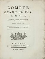 Compte rendu au Roi [...], au mois de Janvier 1781.