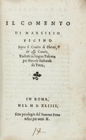 Il comento [...] sopra il Convito di Platone [...] tradotti in lingua Toscana per Hercole Barbarasa da Terni.