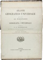 Atlante geografico universale per corredo al dizionario di Geografia universale [...] composto di 83 carte miniate e incise in rame [...] in gran parte dall'Incisore Gaspare Martini.