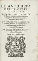 Le antichità della citta di Roma raccolte sotto brevita da diversi & moderni scrittori [...] emendate & corrette da Thomaso Porcacchi.