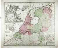 Lotto di 2 carte geografiche di Belgio e Olanda.