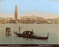Venezia. 2 vedute, 'Ponte di Rialto' e 'Panorama e Gondola'.