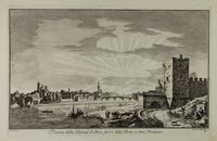 Veduta della Pescaia d'Arno fuori della Porta a San Frediano. Da Giuseppe Zocchi.