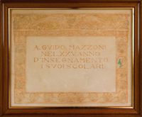 Diploma: A Guido Mazzoni nel XXV anno d'insegnamento i suoi scolari.