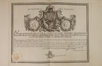 Diploma di ammissione di Sir Nathaniel Dance-Holland  (Londra 1735-Winchester 1811).