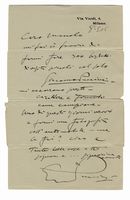Lettera - busta autografa firmata inviata a Manolo [Emanuele Ricordi].