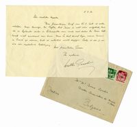 Lettera autografa firmata inviata a Cesare Nordio, Direttore del Conservatorio di Bolzano.