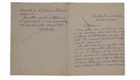 Lettera autografa firmata inviata alla moglie di Jules Massenet.
