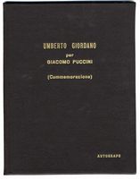 [Commemorazione per Giacomo Puccini] al Teatro Lirico di Milano. Manoscritto autografo.