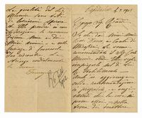 Lettera autografa firmata inviata a Giulio Ricordi.