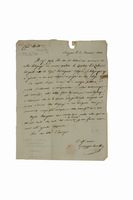 Lettera autografa firmata dell'impresario Giuseppe Crivelli inviata all'editore Giovanni Ricordi.