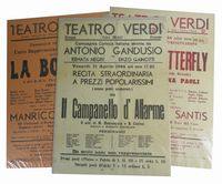 Raccolta di 272 tra locandine, volantini e cartoline pubblicitarie dell'Arena Nazionale, del Teatro Nazionale e del Teatro delle Logge di Firenze.