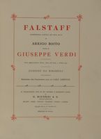 Falstaff. Commedia lirica in tre atti di Arrigo Boito.