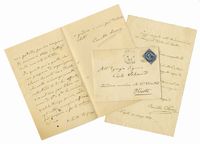 Lettera autografa firmata inviata a Carlo Schmidl.