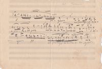 Citazione musicale autografa 'O Signor mi proteggi, mi aita, O Signor miserere d'un povero cor' da 'Un ballo in maschera' (?) di Giuseppe Verdi.