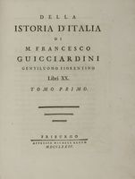Della istoria d'Italia [...] libri XX. Tomo primo (-quarto).