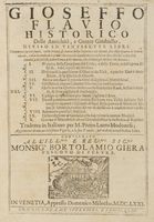 Delle antichit� e guerre guidaiche.