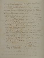 Lettera autografa firmata inviata all'avvocato Filippo Santocanale.