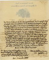 Documento manoscritto con firma autografa inviato al 'Baron Gnral Commendant'.