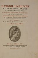Bucolica, Georgica, & Aeneis ex cod. mediceo-laurentiano descripta ab Antonio Ambrogi  [...]. Tomus primus (-tertium).