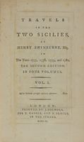 Travels in the two Sicilies [...] in the years 1777, 1778, 1779, and 1780 [...]. Vol. I (-IV).