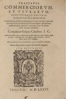 Tractatus commerciorum et usurarum reddituumque pecunia constitutorum et monetarum...
