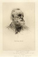 Victor Hugo, de trois quarts.