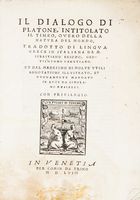 Il dialogo [...] intitolato il Timeo, overo della natura del mondo, tradotto di lingua greca in italiana da M. Sebastiano Erizzo [...] et nuovamente mandato in luce da Girolamo Ruscelli.