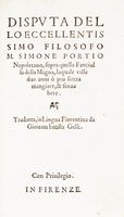 Disputa [...] sopra quella fanciulla della Magna, la quale visse due anni  piu senza mangiare, & senza bere. Tradotta, in lingua fiorentina da Giovam Batista Gelli.