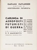 Carlinga di aeroporti futuristi di guerra. Collaudata da F.T. Marinetti.