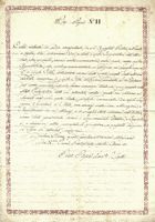 Documento di scomunica nei confronti delle truppe napoleoniche 'depredatori del patrimonio di Pietro'.