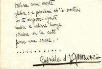 'Frammento'. Testo poetico firmato, autografo (?).