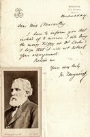 Lettera autografa firmata (sulla quale è applicato un ritratto fotografico del celebre scrittore russo).
