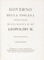 Governo della Toscana sotto il regno di Sua Maest il R Leopoldo II.