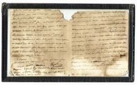 Lettera manoscritta inviata al fratello Giuseppe. Sono autografe di Napoleone la firma e le 4 righe che concludono la lettera.