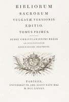 Bibliorum Sacrorum vulgatae versionis editio. Tomus primus (-secundus).
