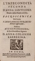 L'infecondit feconda d'Anna santissima madre della madre di Dio. Sacroscenica.