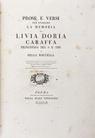 Prose e versi per onorare la memoria di Livia Doria Caraffa...