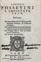Iudicium de Nuae militis Galli scriptis, quae ille discursus politicus, & militares inscripsit. De Ioannis Bodini Methodo historiae...