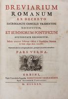 Breviarium Romanum ex decreto sacrosancti Concilii Tridentini restitutum [...]. Pars hiemalis (-autumnalis).