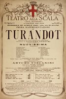 Turandot - Locandina. Toscanini - Teatro alla Scala.
