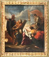 Santa Veronica incontra Gesù nella salita al Calvario.