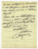 Lettera autografa firmata inviata a S. G. Schubart.