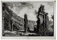 Veduta dell'interno dell'anfiteatro Flavio detto Il Colosseo.
