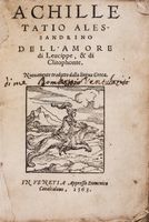 Dell'amore di Leucippe et di Clitophonte.