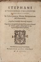In Galeni priorem librum therapeuticum ad Glauconem, Augustino Gabaldino interprete...