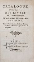 Catalogue d'une partie des livres de la Bibliothèque du Cardinal...