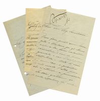 3 lettere autografe firmate inviate all'Ing. Scandiani (Teatro alla Scala).