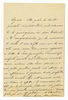 Lunga lettera autografa firmata inviata al professor Giuseppe Aurelio Costanzo.